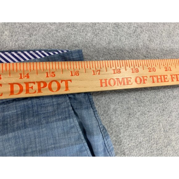 Banana Republic 100% Cotton Flat Front Shorts (Men's 32) Blue - Picture 8 of 12